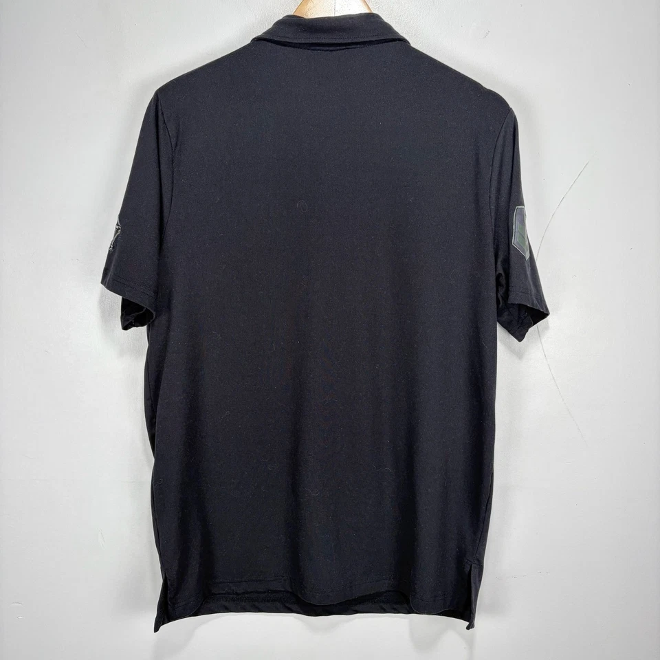 Georgia Tech Yellow Jackets Military Camo Polo Shirt Men Small Black Green OHT - Image 2 of 4