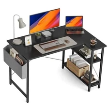  L Shaped Desk, 47 Inch Computer Desk with Reversible Storage 47 inch Black