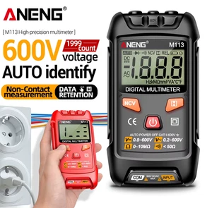 ANENG M113 Multimètre intelligent 1999 Compte numérique AC/DC Compteur de tension Ohm NCV