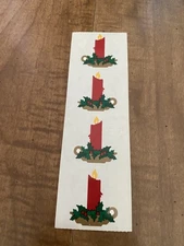 Rare Mrs Grossman's CHRISTMAS CANDLE Stickers Vintage 1991 VINTAGE