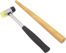 NIUPIKA Jewelers Rubber Hammer Mallet with Wood Ring Mandrel Sizer Sizing