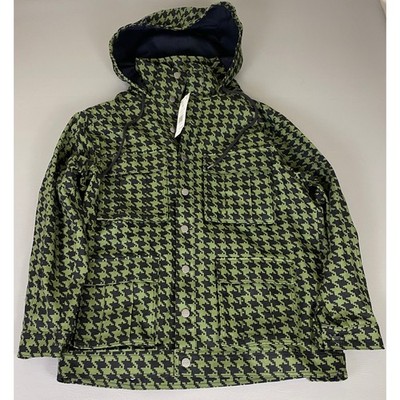 Adidas x Ivy Park IVP Twill Jacket Green Houndstooth Unisex Small Oversized NWT