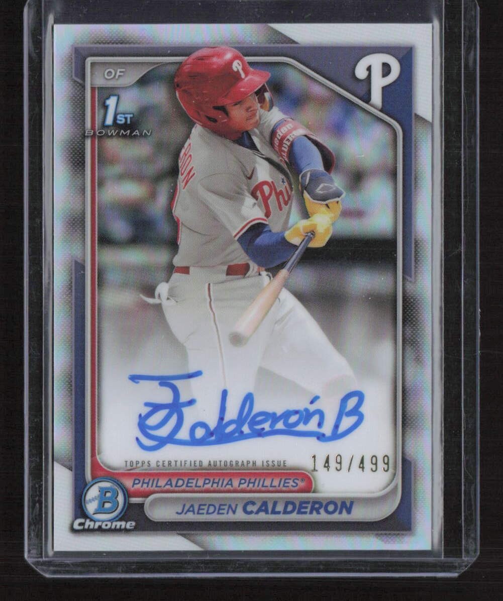 2024 Bowman Chrome #CPA-JCN Jaeden Calderon 1st Bowman Refractor Auto /499