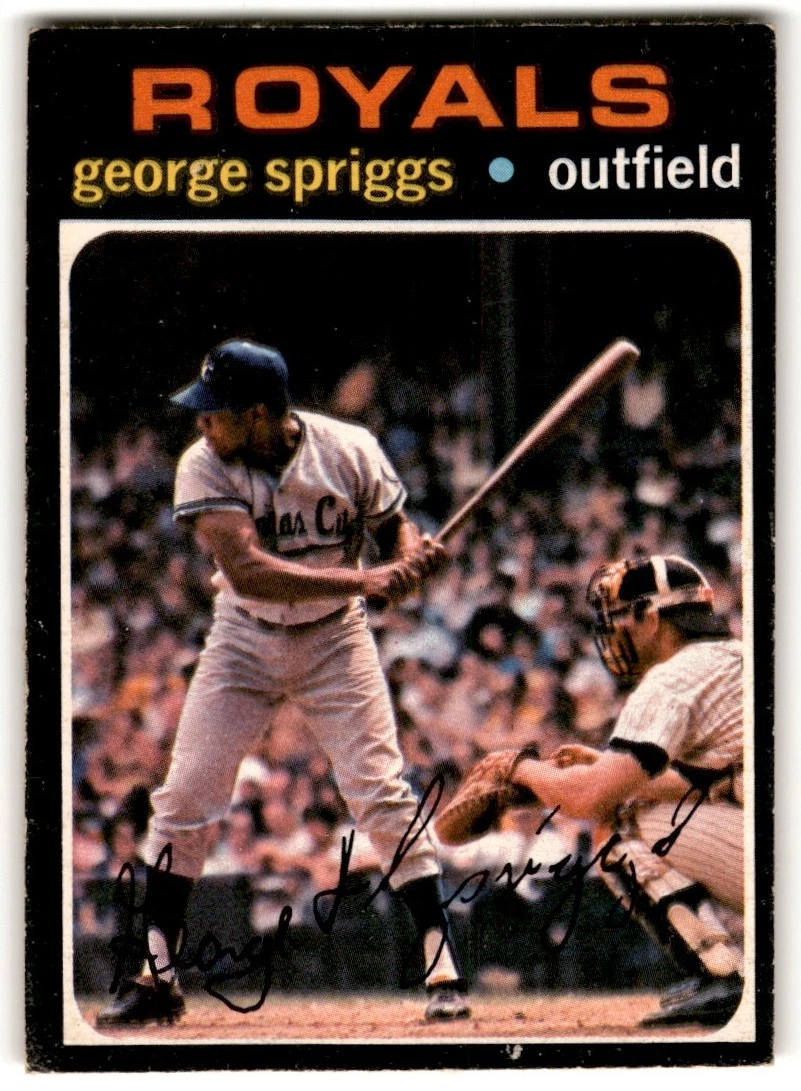 1971 O-Pee-Chee George Spriggs #411 Kansas City Royals