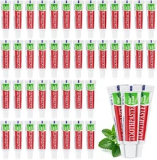 100 Tubes Travel Size Toothpaste in Bulk, Disposable Mini Mint Compact Small ...