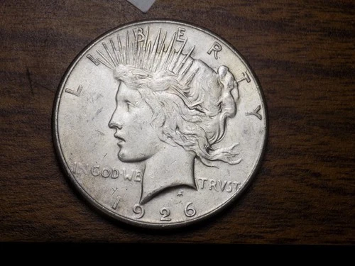 PEACE SILVER DOLLAR 1926 S NICE AU/BU BETTER DATE FROSTY 90% SILVER DOLLAR