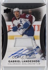 2022 Upper Deck Trilogy Black Foil Memorabilia 2/25 Gabriel Landeskog Auto 0q3