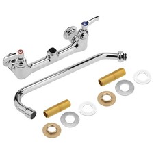 Sink Faucet Wall Mount with 8" Swivel Spout Chrome New