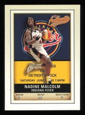 2002 Fleer Authentix WNBA #62 Nadine Malcolm RC  Basketball FEVER NM-MT