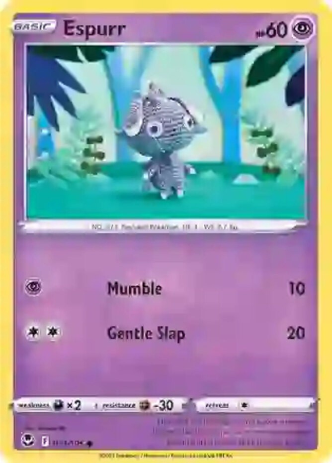 Espurr - 081/195 - Common (Near Mint) Silver Tempest - Psychic Pokémon