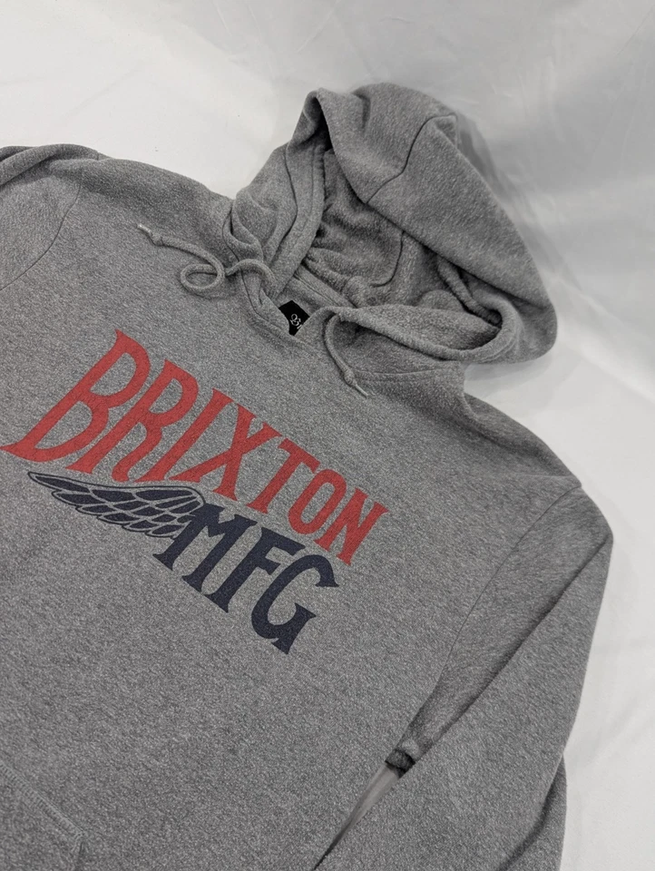 Brixton Mfg Sudadera con Capucha Adulto Gris Medio Manga Larga Pullover Sudadera Peso Medio M Foto 2 de 4