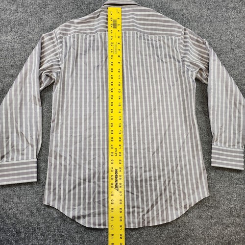 Bugatchi Uomo Men's Sz 15x32-33 Designer Long Sleeve Button Down Shirt Platinum - Picture 17 of 19