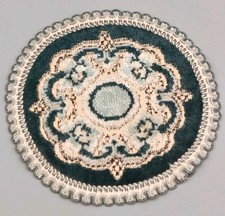 Domek dla lalek meble i akcesoria okrągły dywan Verona 6" niebieski