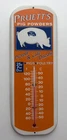 RARE Vintage Pruett’s Pig Powders Thermometer 16" Taylor Metal Tin Sign Farming