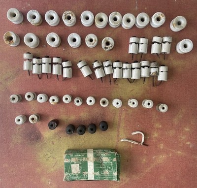 VINTAGE PORCELAIN ELECTRIC FENCE INSULATORS LOT