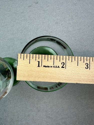 Twin Schmitt Sohne Green Beehive Stem Wine Goblet Glasses Vintage - Picture 5 of 5