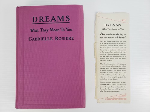 Dreams: What They Mean to You by Gabrielle Rosiere 1924 Grosset Dunlap Hardback - Picture 7 of 10