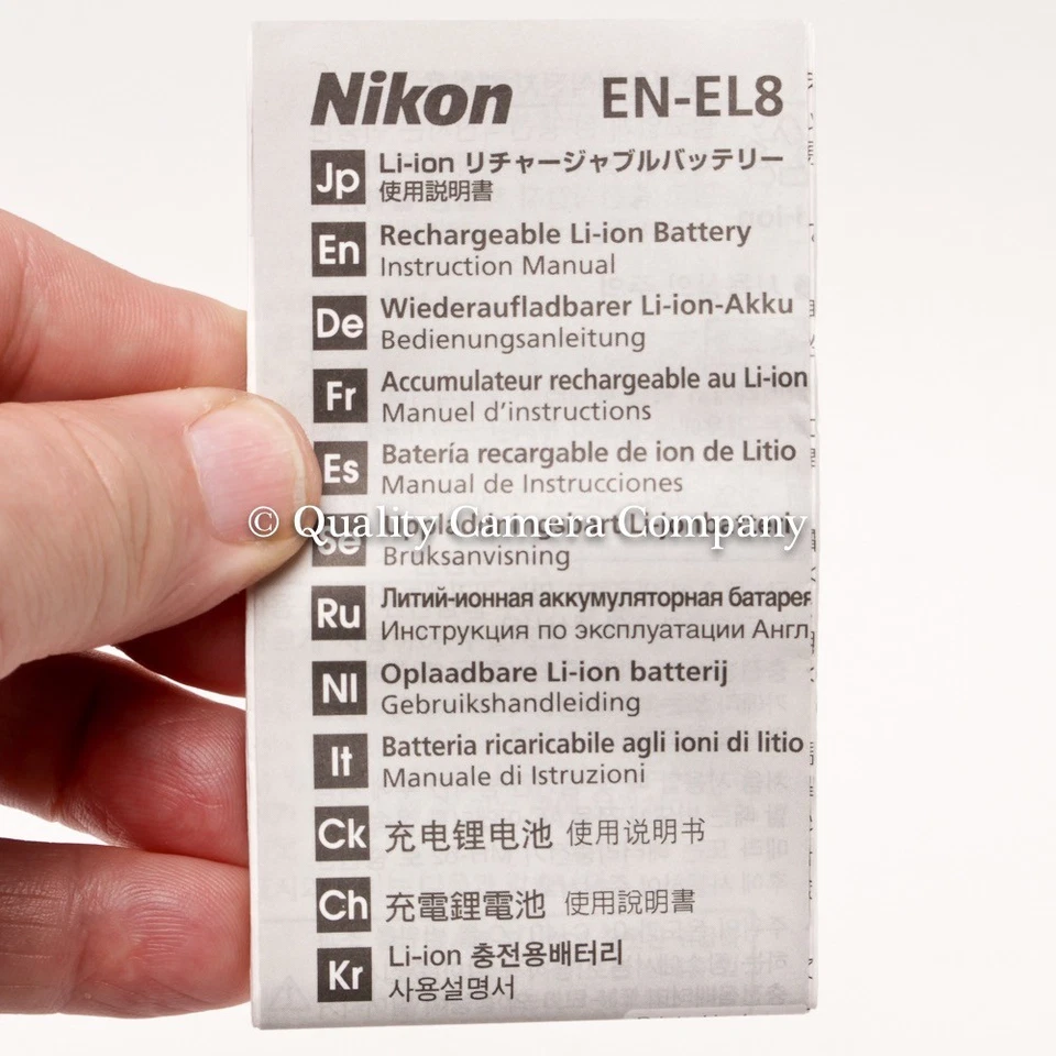 Batería recargable de iones de litio Nikon EN-EL8 - NUEVO STOCK ANTIGUO - MARCA NIKON Foto 4 de 4