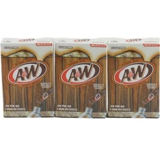 A&W Root Beer On the Go Drink Mix Singles 3 Boxes 18 Packets Sugar Free