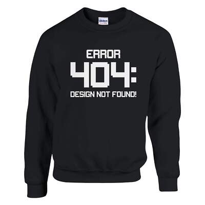 404 - Klassischer Unisex Pullover mit Rundhalsausschnitt | Gildan  18000 Schwarz