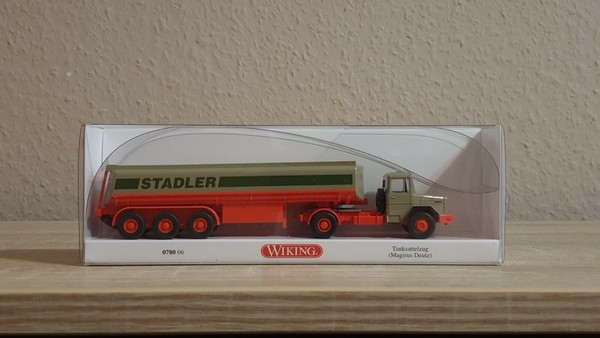 Wiking 1:87 078006 Tanksattelzug (Magirus Deutz) Stadler Neu-Ovp-image