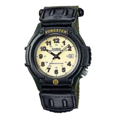 Casio FT500WC-3BV Vintage Analog Forester Watch WR100 Day Date Resin Strap LED