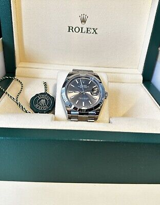 Rolex Datejust 41 Rhodium Neu aus 2023, Full Set (Versicherter Versand über  DHL)