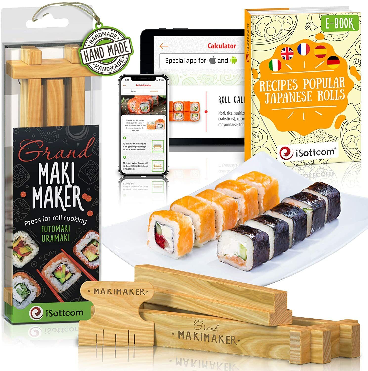 Sushi Making Kit by Isottcom for Chef and Beginners Makimaker Grand Your  Own for sale online