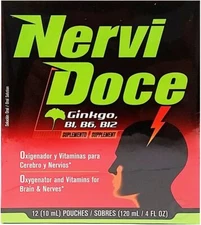 Nervidoce Multivitamin 12 Count Pouches - with Ginkgo Biloba and B Complex