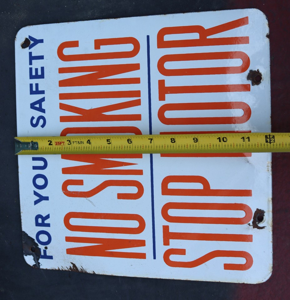 Rare Vintage Union 76 Gasoline Gas Station For Your Safety No Smoking