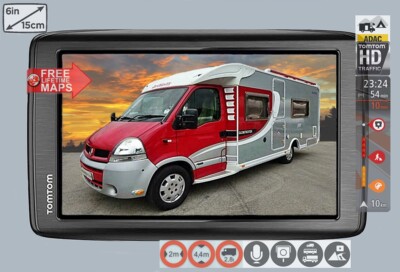 LIFETIME TOMTOM Camper Wohnmobil 6'' 15cm MAP 2024 NAVI Touchscreen TMC POIs