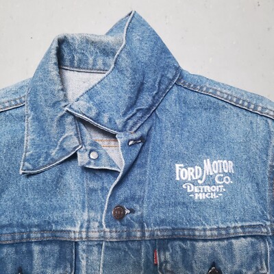 Vtg 80s LEVIS Trucker Jacket 70506 0214 Denim Type 3 Sz 42 Made in