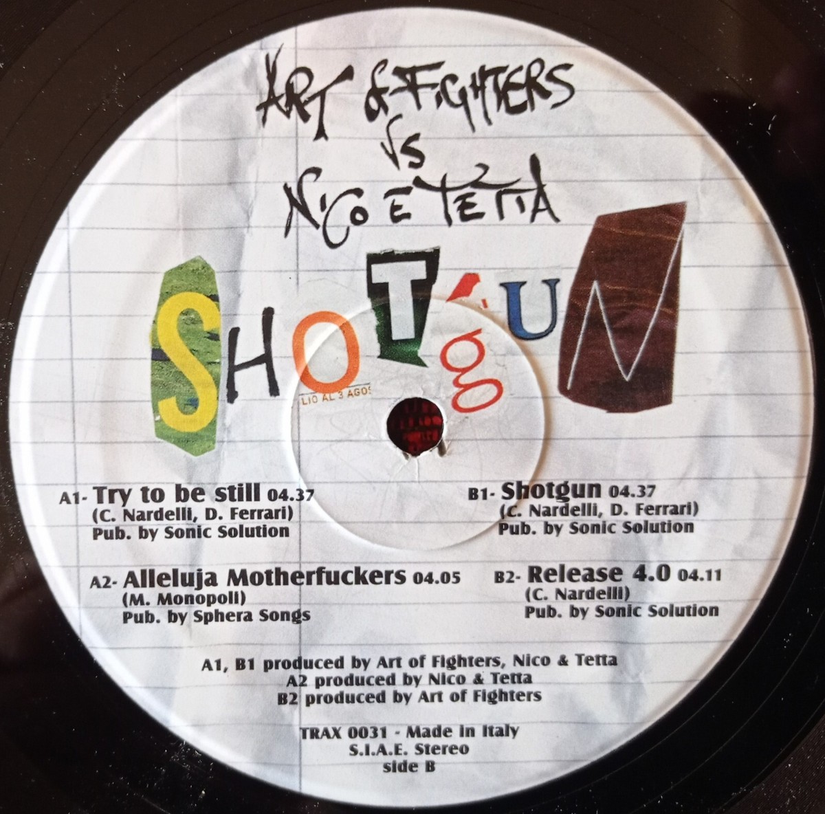 ART OF FIGHTERS vs. NICO E TETTA ** Shotgun ** ORIGINAL 2001 Italy