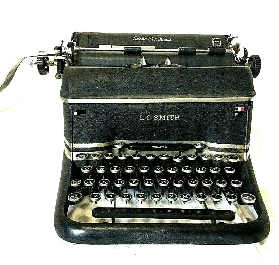 Vintage L.C. Smith Corona Manual Typewriter Silent Secretarial 12