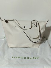 Longchamp Shopper M Le Pliage XTRA Leder - Ecru