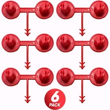 Red Nozzle 6 Set (1-2) for Spray Foam Gun, Vertical &Horizontal Precision Wedge