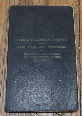 1959 Interstate Commerce Commission Law Rules Lokomotive RR Instructions Book