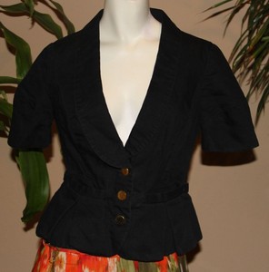 short black linen jacket