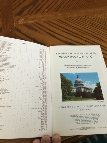 A Complete GUIDE TO WASHINGTON DC Our Nation’s Capitol 1955 Book With Full Map - Picture 5 of 8