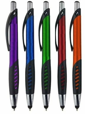Stylus Pen, 2 in 1 Capacitive Stylus & Ballpoint Click Pen with Comfort Grip