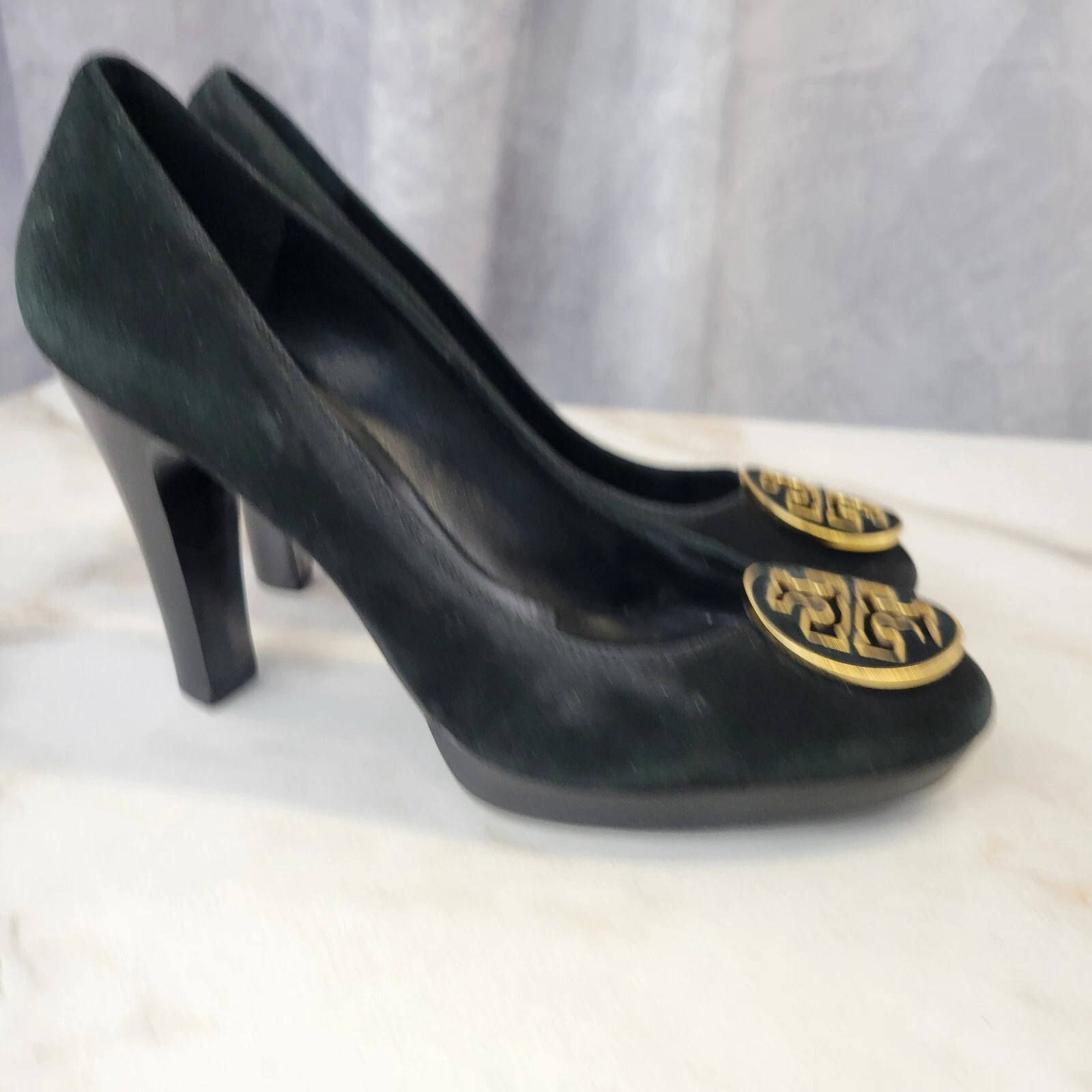 Tory Burch decolte medaglione scamosciato donna taglia 8 M nere