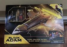 NEW!!! DC COMIC BLACK ADAM , HAWK  CRUISER PATROL WITH 4” FIGURES PLAY SET.