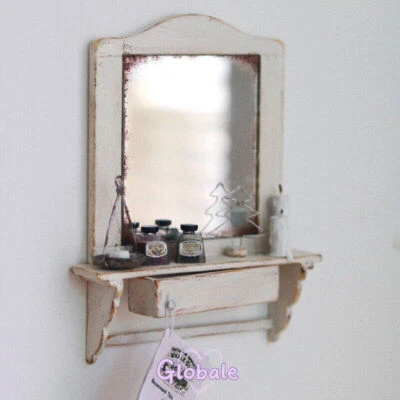 Maßstab 1:12 Puppenhaus Miniatur Spiegelregal Europäischer Stil Vintage Möbel - Bild 1 von 4