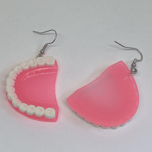 False teeth earrings , Earrings Kitsch 8 cm long. Pick your colour rave festival - Picture 35 of 60