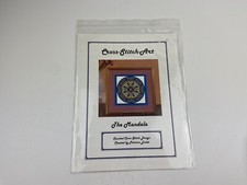 Cross Stitch Art The Mandala Cross Stitch Pattern Floral Mandala Blue Gold