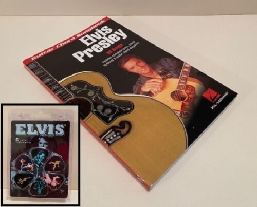 Elvis Presley Guitar Chord Song Book, 2005 w/6-Pk Guitar Picks, New - Afbeelding 1 van 14