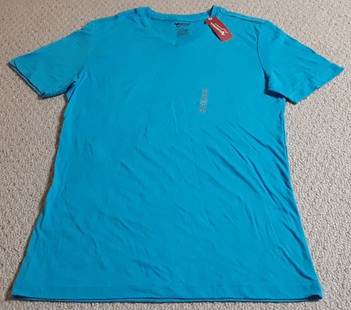 Neu mit Etikett Arizona Jeans Co. Herren klein blau Atoll Baumwollmischung V-Ausschnitt Shirt 22