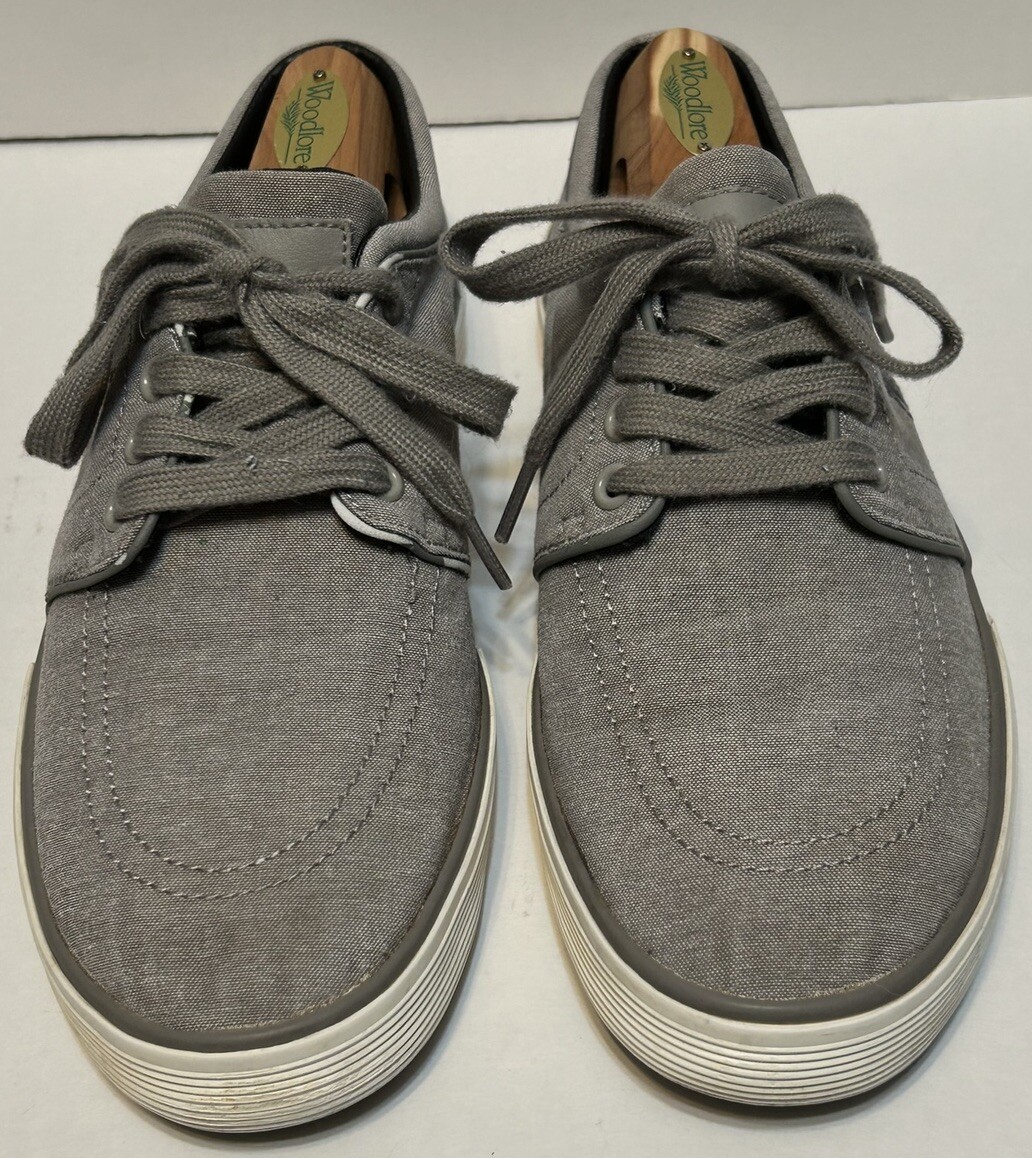 PONY Polo Ralph Lauren scarpe in tela sneakers grigio uomo 9D basse stringate