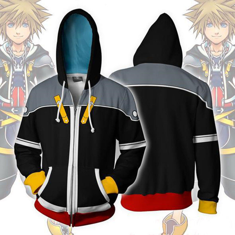 Kingdom hearts zip up hoodie hotsell