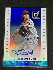 Jared Weaver 2015 Donruss Signature Series Auto Blue 05/25!